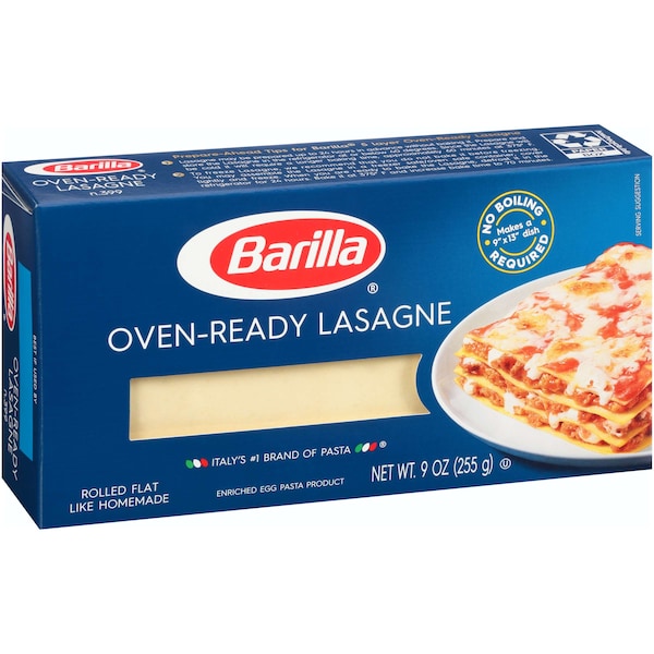 Barilla Oven Ready Lasagna 9 oz. Box, PK12